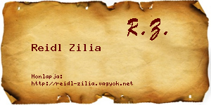 Reidl Zilia névjegykártya